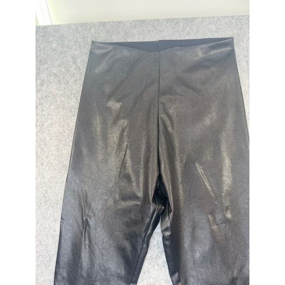 Commando Leggings Large Black Perfect Control Faux Leather - Picture 4 of 5